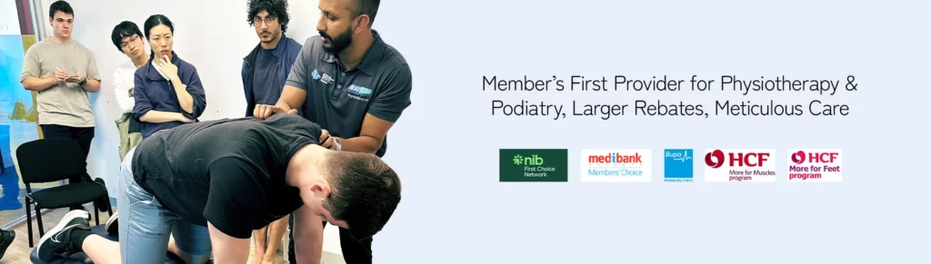 Physiotherpay and Podiatry Members First Provider NIB, HCF, Bupa and Medibank